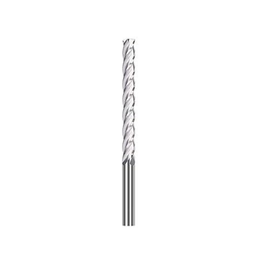 WZFC 4 Flöte -Vergaser -Mahlen Cutter 3.175 Shank Spiral Flat Milling Bit Für Holzbearbeitung CNC Router Bit End Mill,3.175x2x10x40mm von WZFC