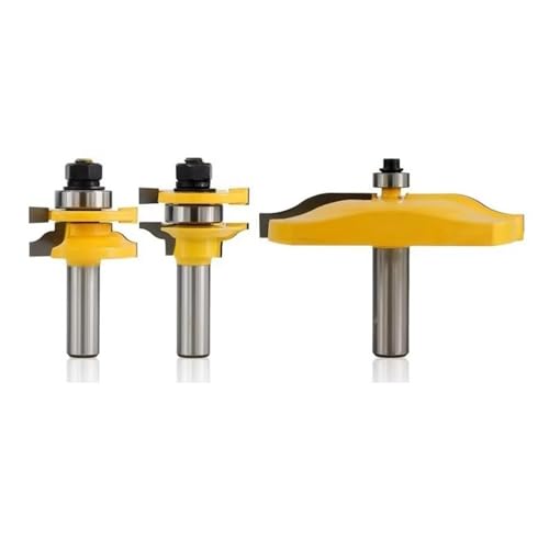 WZFC Kabinett Erhöhte Panel Router Bits Tür Tenon Messer Router Bits Fräser Für Holzbearbeitungswerkzeuge,8mm3pcs von WZFC