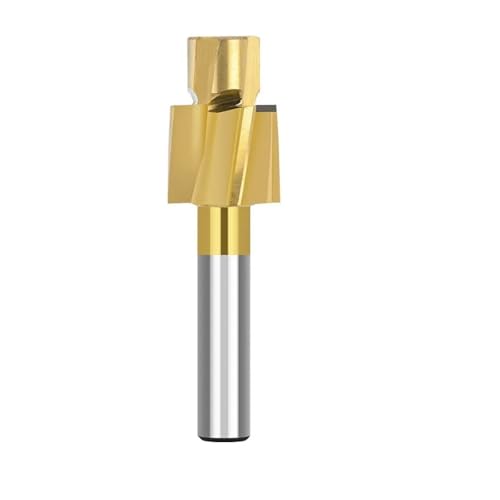 WZFC Pilotschlitzwerkzeug Bit Gegenbore End Mill HSS Fräser,M14.4x24x12x90 von WZFC