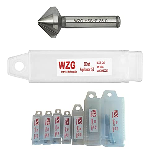 HSS E Co5% Kegelsenker Senker 90°Grad Cobald Entgrater WZG 6,3 bis 31,0mm bitte die Größe in der Auswalliste Wählen!!(31,0mm 1 Stück) von WZG