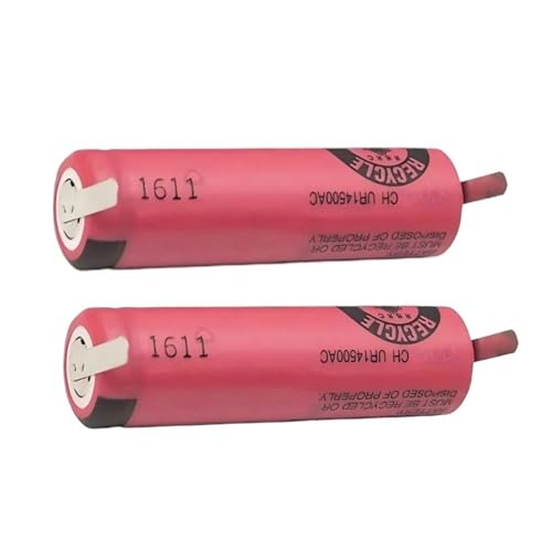 WZGLL Original UR14500AC Akku, Wiederaufladbarer Akku 3,7 V 740 MAh (kompatibel Mit Braun Oral-B IO-Serie IO4, IO5, IO6, IO7, IO8, IO9, IO10) Ersatzakku for Zahnbürsten- Und Rasierapparate(2PCS) von WZGLL
