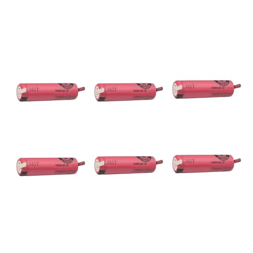WZGLL Original UR14500AC Akku, Wiederaufladbarer Akku 3,7 V 740 MAh (kompatibel Mit Braun Oral-B IO-Serie IO4, IO5, IO6, IO7, IO8, IO9, IO10) Ersatzakku for Zahnbürsten- Und Rasierapparate(6PCS) von WZGLL