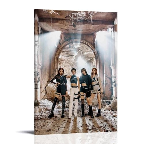 WZHDUDU Blackpink Albumcover von beliebten Künstlern, Leinwandposter, Wandkunst, dekoratives Gemälde, Schlafzimmer, 60 x 90 cm, Rahmenstil WZHDUDU Blackpink Albumcover von beliebten Künstlern, Leinwandposter, Wandkunst, dekoratives Gemälde, Schlafzimmer, 60 x 90 cm, Rahmenstil von WZHDUDU