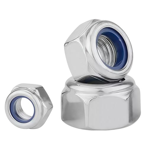 WZHUIDA 100 Stück Sechskantmuttern M5, Sicherungsmuttern DIN985 Edelstahl Standard A2 V2A M5 Mutter, Sechskant Edelstahlmutter Stoppmuttern Kontermuttern, Selbstsichernde Muttern Stoppmutter WZHUIDA 100 Stück Sechskantmuttern M5, Sicherungsmuttern DIN985 Edelstahl Standard A2 V2A M5 Mutter, Sechskant Edelstahlmutter Stoppmuttern Kontermuttern, Selbstsichernde Muttern Stoppmutter von WZHUIDA