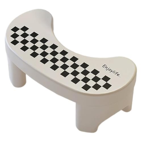 Hock-Toilettenhocker for Erwachsene, robuster und langlebiger Fußhocker, rutschfeste Toilette aus Kunststoff for Erwachsene, geeignet for Badezimmer for Erwachsene(B-) von WZIRDCTWB