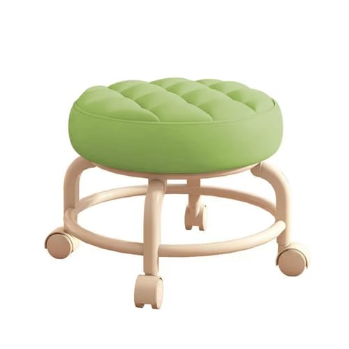 Kleiner Haushaltshocker mit Rollen, 360-Grad-Drehung, geeignet for die Hausreinigung, Garage, Außenbereich, Büro und Arbeitsfläche.(Green) von WZIRDCTWB