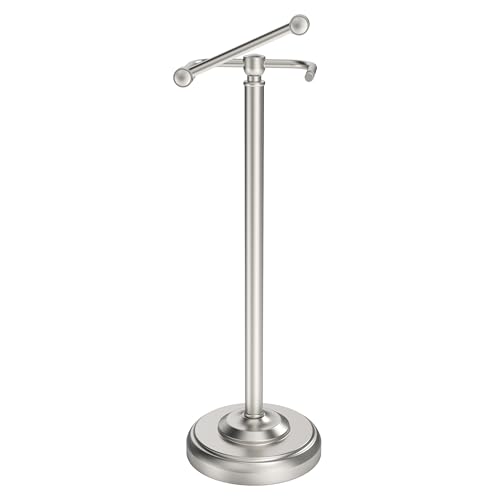 WZKALY Toilettenpapierhalter, freistehend, gebürstetes Nickel, drehbares Design und stabile gewichtete Basis, SUS304 Edelstahl für Badezimmer (Megaroll) von WZKALY
