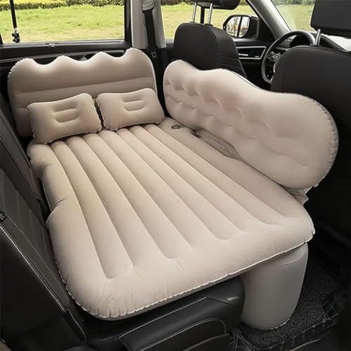 WZLCDGJJ Auto Matratze für KIA Soul 2010-2023,Camping Schlafmatte Faltbares Aufblasbares Matratze Bewegliche Rücksitz und Kofferraum Autobett,C-Beige von WZLCDGJJ
