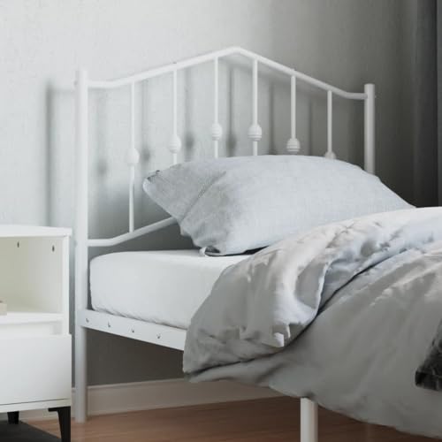 WZQWXHW Kopfteil Metall Weiß 90 cmKopfteile,FußteileHochwertiges Kopf- und Fußteil für ultimativen Komfort und Entspannung - die perfekte Ergänzung zu einem Bett von WZQWXHW