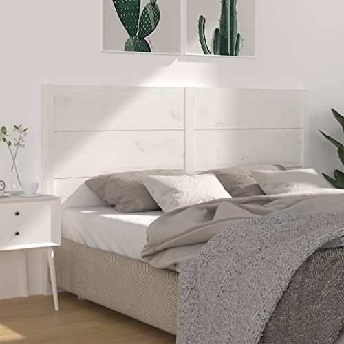 WZQWXHW Kopfteil Weiß 146x4x100 cm Massivholz KieferKopfteile,FußteileHochwertiges Kopf- und Fußteil für ultimativen Komfort und Entspannung - die perfekte Ergänzung zu einem Bett von WZQWXHW