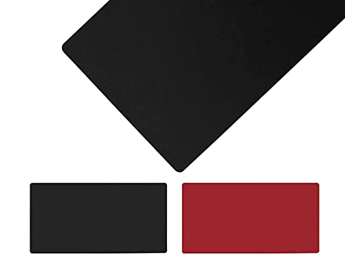 Tischunterlage , Schreibtischunterlage Schreibtischmatte PU-Leder Tischunterlage, Laptop Tischunterlage,Wasserdichter Schreibtisch-Schreibblock für Büro Schwarz Rot(Size: 30x150cm/11.81x59.06in) von WZRIOP