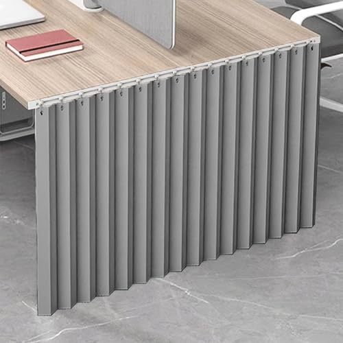 Sichtschutzvorhang for Unter Den Schreibtisch Mit Selbstklebender Schiene, Sichtschutz Tischröcke for Home Office, Klassenzimmer, Arbeitsplatz, Trennwand, Bücherregal, Schrankdekoration, Grau(W 80cm x Sichtschutzvorhang for Unter Den Schreibtisch Mit Selbstklebender Schiene, Sichtschutz Tischröcke for Home Office, Klassenzimmer, Arbeitsplatz, Trennwand, Bücherregal, Schrankdekoration, Grau(W 80cm x von WZSMZKHF