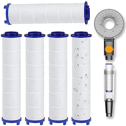 5 Stück PP Baumwolle Filter für Duschkopf Entfernung Von Chlorresten PP Sediment Kartusche Gefiltert 9,5 x 2 cm Universal Saubere Wasserkernkern Baumwollkern Regenduschkopf Filter für Duschköpfe von WZTCIBUR
