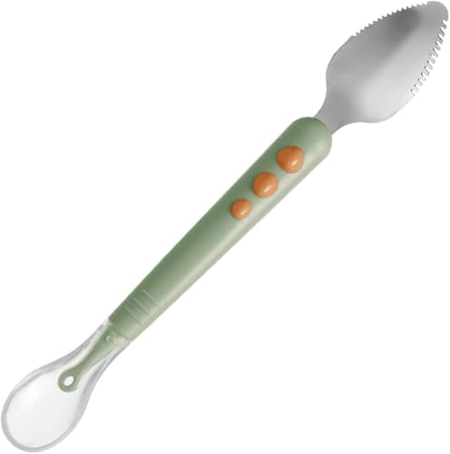 Doppelköpfiger Silikon-Fütterlöffel, weicher Püreeschaber aus Silikon, sicheres Besteck für Jungen und Mädchen, tragbar, mit Aufbewahrungsbox, mundsicher Doppelköpfiger Silikon-Fütterlöffel, weicher Püreeschaber aus Silikon, sicheres Besteck für Jungen und Mädchen, tragbar, mit Aufbewahrungsbox, mundsicher von WZTFWCHSTH