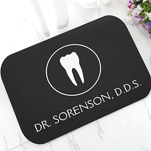 WZXKR Personalisierte Fußmatte edel personalisierte Detail Tür Badematte für Zahnarzt Dental Hygieniker lustige Zahn waschbare Fußmatte Teppich Teppich Wohnkultur Geschenk von WZXKR