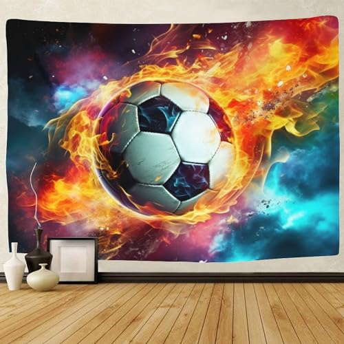 WZXYMXDP 3D Druck Fussball Wandteppiche Poster Ornament Wandbehang Wandteppich Wanddeko Weltmeisterschaft Wandbehang Für Wohnzimmer Schlafzimmer Tapisseries 180cmx230cm von WZXYMXDP