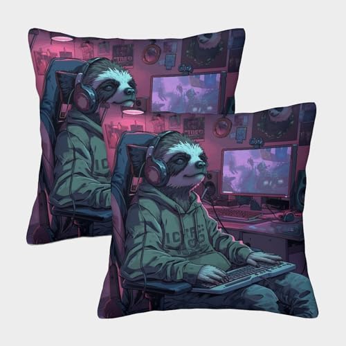 WZXYMXDP Faultier Personalisiertes Kissenbezug 2er Set - Tiere Dekorative Bezüge Für Sofa, Schlafzimmer, Auto - Geeignet Für Allergiker 45x45cm WZXYMXDP Faultier Personalisiertes Kissenbezug 2er Set - Tiere Dekorative Bezüge Für Sofa, Schlafzimmer, Auto - Geeignet Für Allergiker 45x45cm von WZXYMXDP