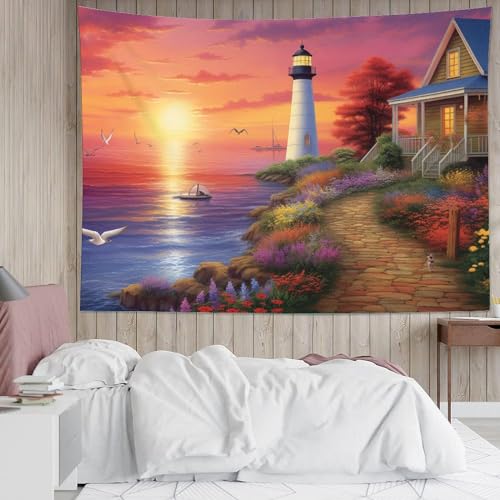 WZXYMXDP Segelschiff Wandteppich Und Tagesdecke, Ozean Aus Weiches Mikrofaser Stoff Waschbar Ohne Verblassen Digitaldruck, 150cmx200cm von WZXYMXDP
