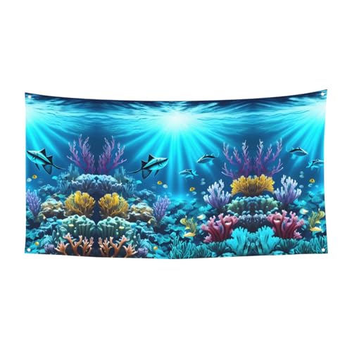 178 x 89 cm dekoratives Banner, U-Boot-Korallenstrahlen-Urlaubsbanner zum Aufhängen, für drinnen und draußen, Weihnachtsfeier, Geburtstagsparty-Banner, 178 x 89 cm dekoratives Banner, U-Boot-Korallenstrahlen-Urlaubsbanner zum Aufhängen, für drinnen und draußen, Weihnachtsfeier, Geburtstagsparty-Banner, von WZYCWB