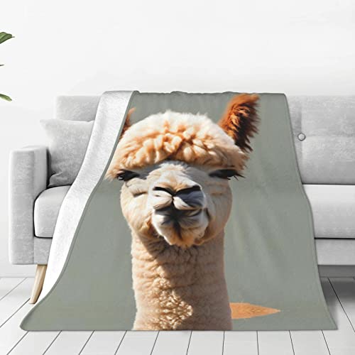 Alpaca Avatar Ultraweiche Micro-Fleece-Decke, 152,4 x 127 cm, geeignet für Bett, Sofa, Camping, kaltes Kino oder Reisen von WZYCWB