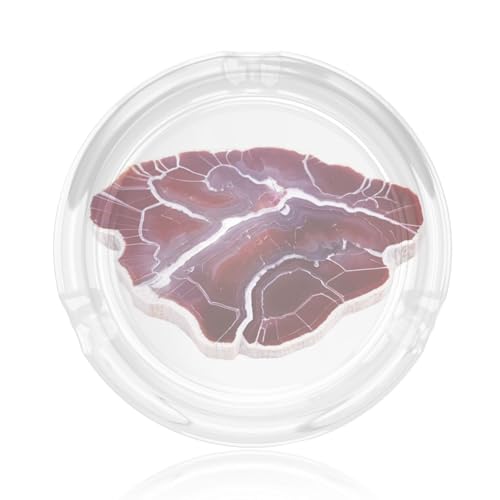 Aschenbecher aus Glas mit rotem Achat – geeignet für Zuhause und Büro, verleiht eleganten Stil Aschenbecher aus Glas mit rotem Achat – geeignet für Zuhause und Büro, verleiht eleganten Stil von WZYCWB