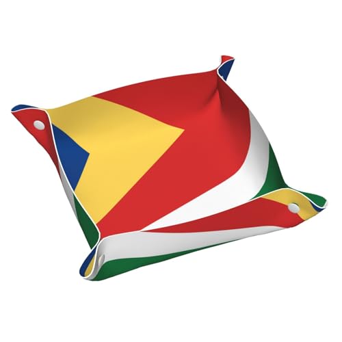 Aufbewahrungsbox mit Flagge der Seychellen, mittelgroß, bedrucktes Leder, multifunktional, personalisierbar von WZYCWB
