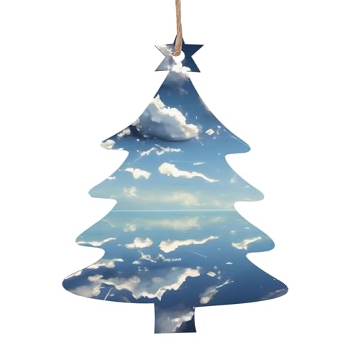 Blauer Himmel und weiße Wolken Christbaumschmuck, 6 Stück Weihnachtsbaumschmuck aus Holz, geeignet für Weihnachts-, Tür- und Fenster-Weihnachtsbäume Blauer Himmel und weiße Wolken Christbaumschmuck, 6 Stück Weihnachtsbaumschmuck aus Holz, geeignet für Weihnachts-, Tür- und Fenster-Weihnachtsbäume von WZYCWB
