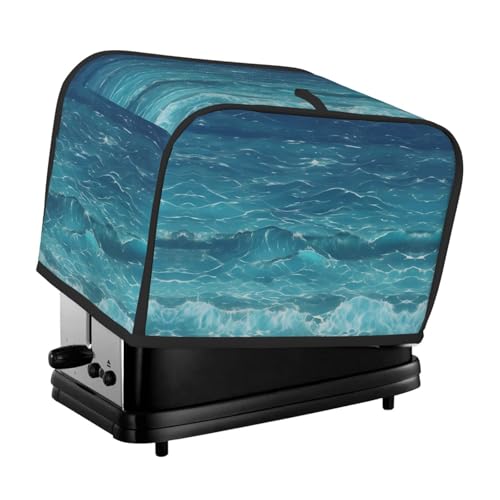 Die tiefblaue Meeres-Toaster-Abdeckung, geeignet für breite Schlitze, mit seitlicher Aufbewahrungstasche, leicht zu reinigen, staubdicht, geeignet für die Küche. von WZYCWB