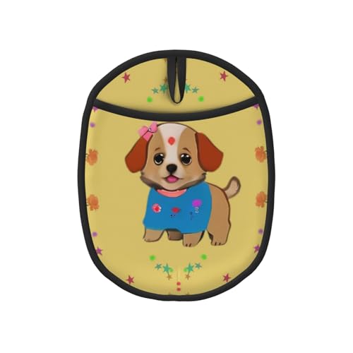 Entzückende Cartoon-Hunde-Motiv-Silikon-Topfmatte (1/2er-Pack), hochtemperaturbeständig und rutschfest, geeignet zum Grillen, Backen usw. von WZYCWB