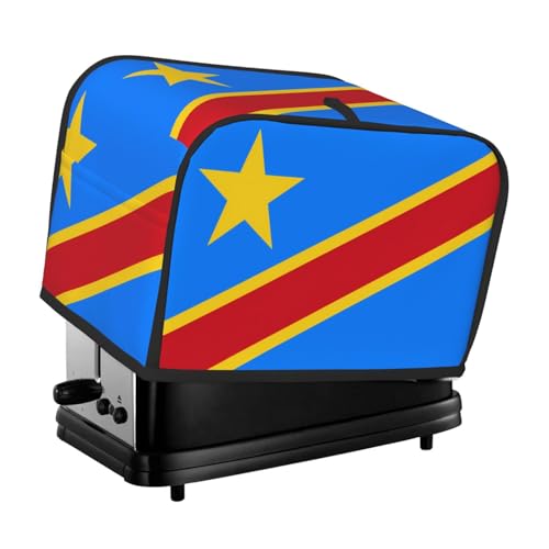 Flagge des Kongo Toaster-Abdeckung, geeignet für breites Schlitz-Design, mit seitlicher Aufbewahrungstasche, leicht zu reinigen, staubdicht, geeignet für die Küche. von WZYCWB