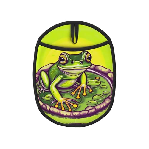 Frosch im Teich, gemusterte Silikon-Topfmatte (1/2er-Pack), hochtemperaturbeständig und rutschfest, geeignet zum Grillen, Backen usw. von WZYCWB