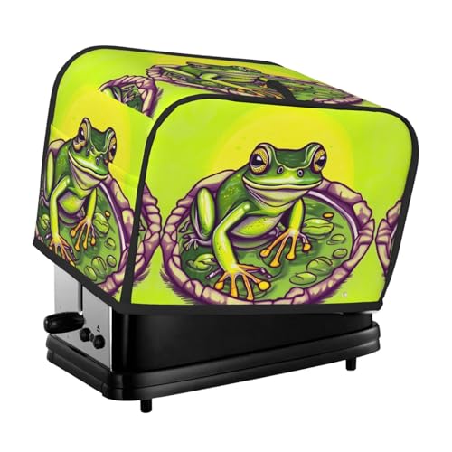 Frosch im Teich Toaster-Abdeckung, geeignet für breites Schlitz-Design, mit seitlicher Aufbewahrungstasche, leicht zu reinigen, staubdicht, geeignet für die Küche. von WZYCWB