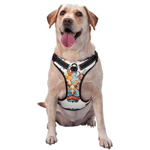 Funny Expressions Haustier-Traktionsweste, groß, bedruckt, ideal für Spaziergänge mit dem Hund, Wandern, tägliche Reisen von WZYCWB