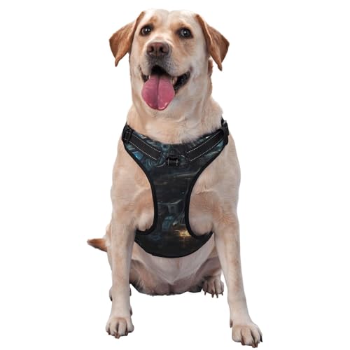 Future Robot Haustier-Traktionsweste, bedruckt, Größe M, ideal für Spaziergänge mit dem Hund, Wandern, tägliche Reisen von WZYCWB