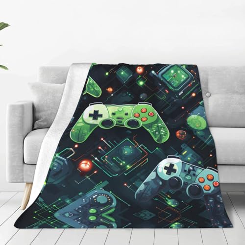 Gamepad Circuit Version, ultraweiche Micro-Fleece-Decke, 152,4 x 127 cm, geeignet für Bett, Sofa, Camping, kaltes Kino oder Reisen von WZYCWB