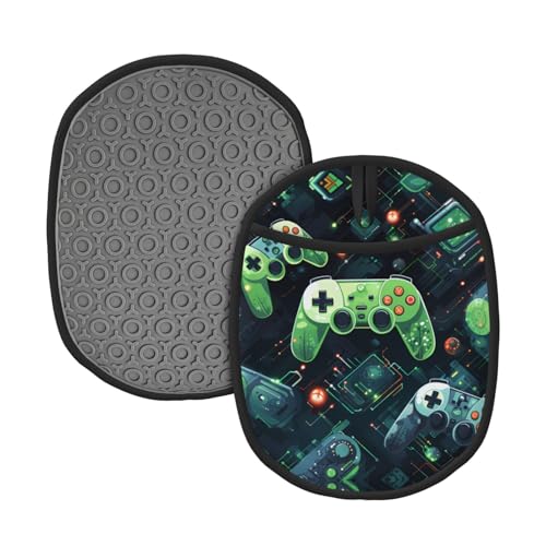 Gamepad Circuit Version 2 Stück gemusterte Silikon-Topfmatte (1/2er-Pack), hochtemperaturbeständig und rutschfest, geeignet zum Grillen, Backen usw. von WZYCWB