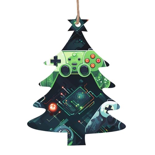 Gamepad Circuit Version Christbaumschmuck, 6 Holz Christbaumschmuck, Geeignet für Weihnachten Wand, Tür und Fenster Weihnachtsbäume Gamepad Circuit Version Christbaumschmuck, 6 Holz Christbaumschmuck, Geeignet für Weihnachten Wand, Tür und Fenster Weihnachtsbäume von WZYCWB