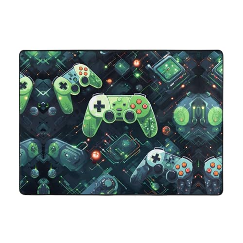 Gamepad Circuit Version Flanell-Teppich, 203,2 x 147,3 cm, für Schlafzimmer, Nachttisch, Wohnzimmer, Couchtisch, Arbeitszimmer, dekorative Matte von WZYCWB