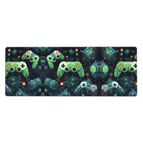 Gamepad Circuit Version Tastatur-Mauspad (30,5 x 80 cm), geeignet für Computer, Konsole, Büro, Spiel, Studium, extra große Tastatur-Maus, Schreibtischunterlage von WZYCWB