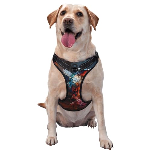 Hummingbird bedruckte Haustier-Traktionsweste, Größe XL, ideal für Spaziergänge mit dem Hund, Wandern, tägliche Reisen von WZYCWB