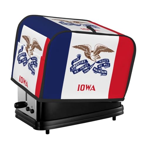 Iowa Staatsflagge Toaster-Abdeckung, geeignet für breites Schlitz-Design, mit seitlicher Aufbewahrungstasche, leicht zu reinigen, staubdicht, geeignet für die Küche. von WZYCWB