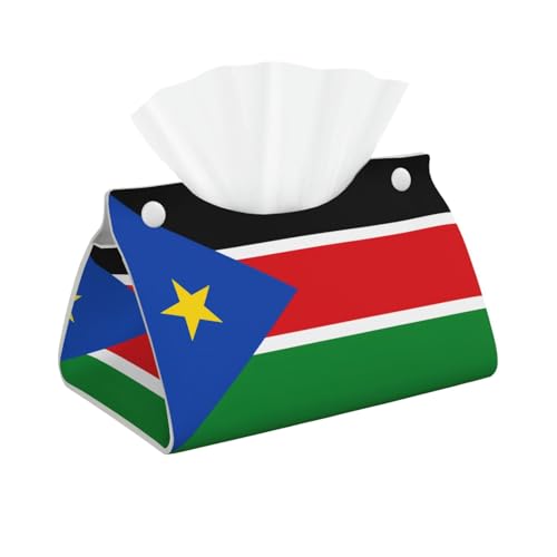 Lange Taschentuchbox aus Leder, Motiv: Flagge Südsudan, geeignet für Nachttische, Werkbänke und dekorative Taschentuchabdeckungen für den Heimschreibtisch. Lange Taschentuchbox aus Leder, Motiv: Flagge Südsudan, geeignet für Nachttische, Werkbänke und dekorative Taschentuchabdeckungen für den Heimschreibtisch. von WZYCWB