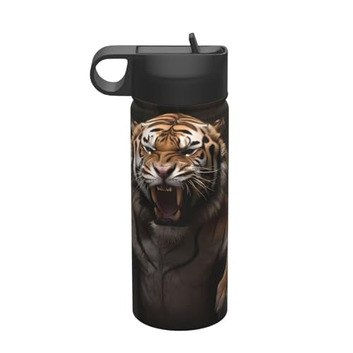 Leaping Tiger Edelstahl-Trinkhalm-Flasche, Outdoor-Reise-Isolationsartefakt Leaping Tiger Edelstahl-Trinkhalm-Flasche, Outdoor-Reise-Isolationsartefakt von WZYCWB