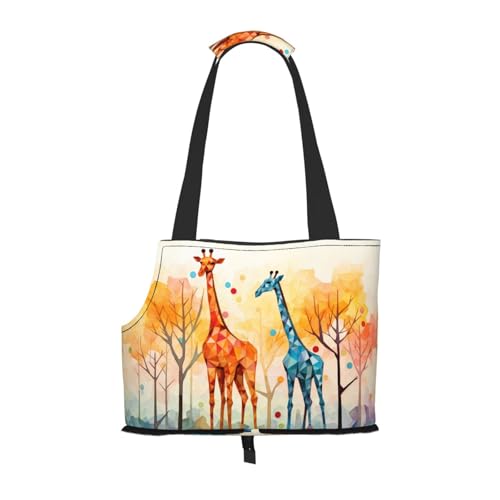 Leichte, atmungsaktive Reise-Umhängetasche für kleine Haustiere, WZYCWB Giraffe Illustration bedruckte Haustier-Umhängetasche Leichte, atmungsaktive Reise-Umhängetasche für kleine Haustiere, WZYCWB Giraffe Illustration bedruckte Haustier-Umhängetasche von WZYCWB