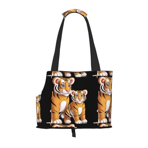 Leichte, atmungsaktive Reise-Umhängetasche für kleine Haustiere, WZYCWB niedliche Tiger-bedruckte Haustier-Umhängetasche Leichte, atmungsaktive Reise-Umhängetasche für kleine Haustiere, WZYCWB niedliche Tiger-bedruckte Haustier-Umhängetasche von WZYCWB