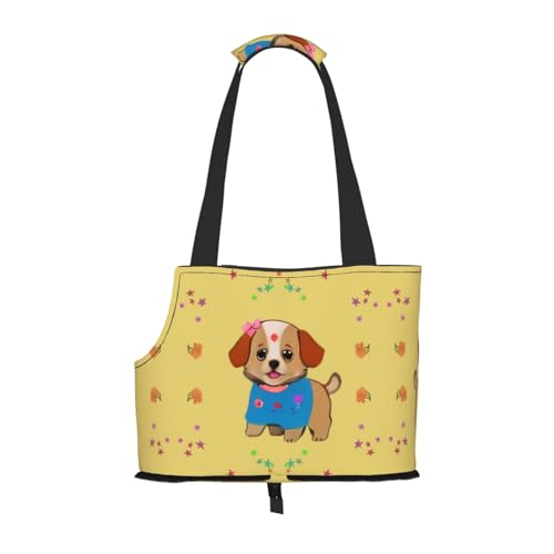 Leichte, atmungsaktive Reise kleine Haustier Umhängetasche, WZYCWB Adorable Cartoon Hund gedruckt Haustier Umhängetasche Leichte, atmungsaktive Reise kleine Haustier Umhängetasche, WZYCWB Adorable Cartoon Hund gedruckt Haustier Umhängetasche von WZYCWB
