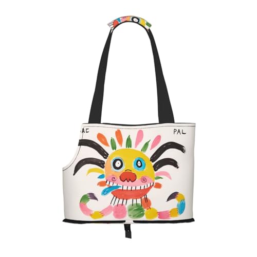Leichte, atmungsaktive Reise kleine Haustier Umhängetasche, WZYCWB Graffiti Monster bedruckte Haustier Umhängetasche Leichte, atmungsaktive Reise kleine Haustier Umhängetasche, WZYCWB Graffiti Monster bedruckte Haustier Umhängetasche von WZYCWB