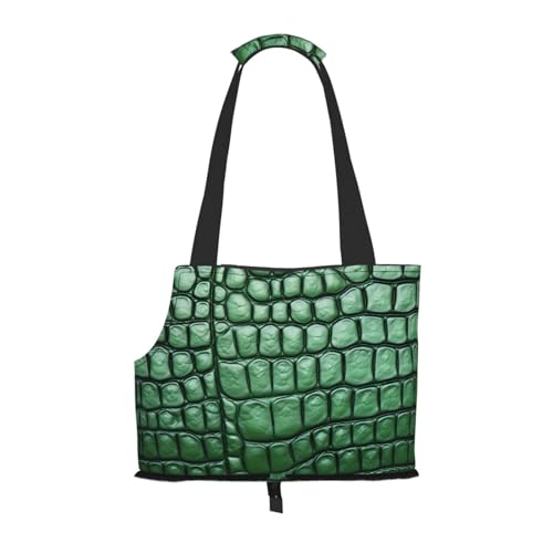 Leichte, atmungsaktive Reise kleine Haustier Umhängetasche, WZYCWB Grün Krokodil gedruckt Haustier Umhängetasche Leichte, atmungsaktive Reise kleine Haustier Umhängetasche, WZYCWB Grün Krokodil gedruckt Haustier Umhängetasche von WZYCWB