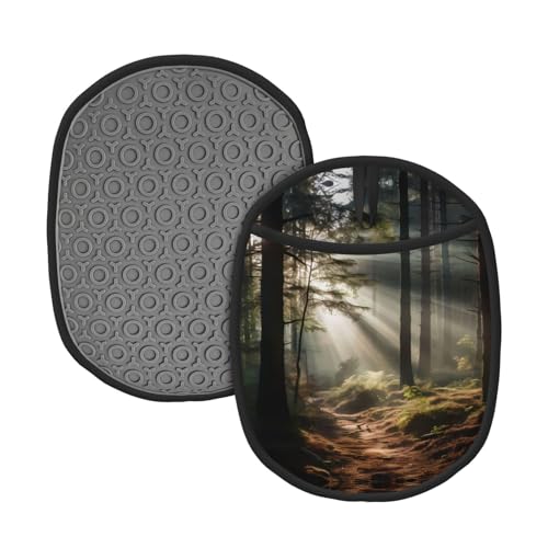 Light in The Forest 2 Stück gemusterte Silikon-Topfmatte (1/2er-Pack), hochtemperaturbeständig und rutschfest, geeignet zum Grillen, Backen usw. von WZYCWB