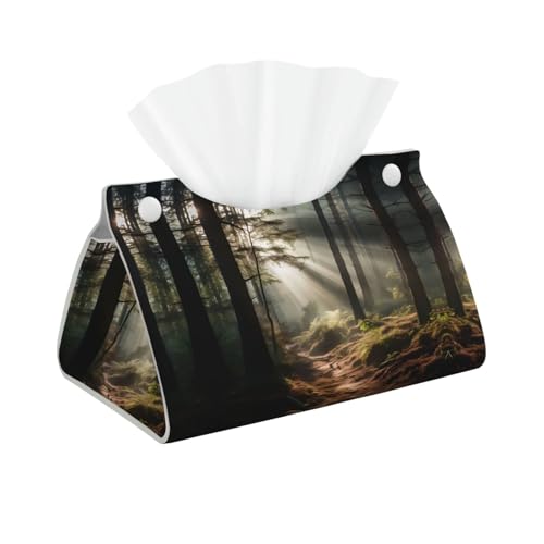 Light in The Forest Taschentuchbox aus Leder, lang, geeignet für Nachttische, Werkbänke und dekorative Taschentuchabdeckungen. Light in The Forest Taschentuchbox aus Leder, lang, geeignet für Nachttische, Werkbänke und dekorative Taschentuchabdeckungen. von WZYCWB